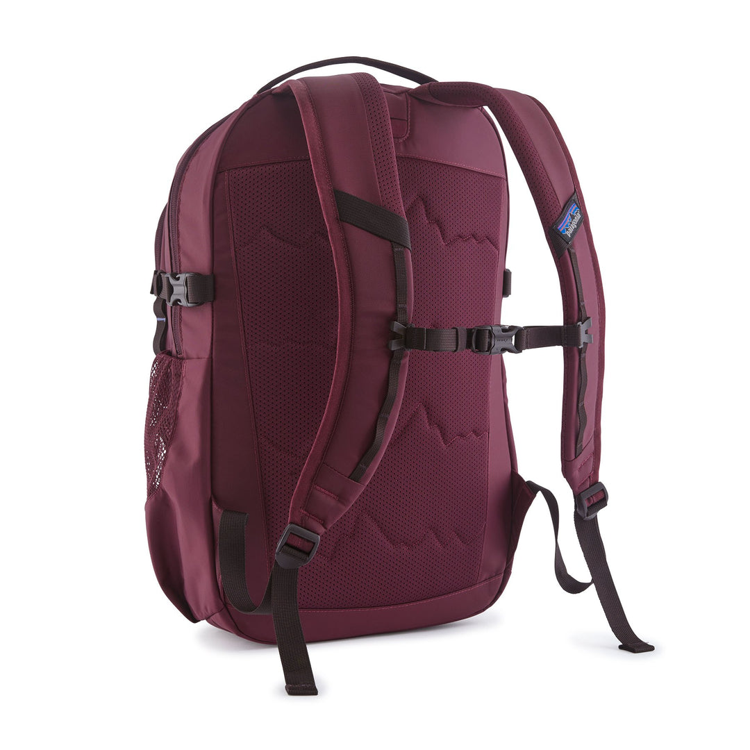 Refugio Daypack 26L in Berry Fig — back panel with contoured shoulder straps and airflow padding