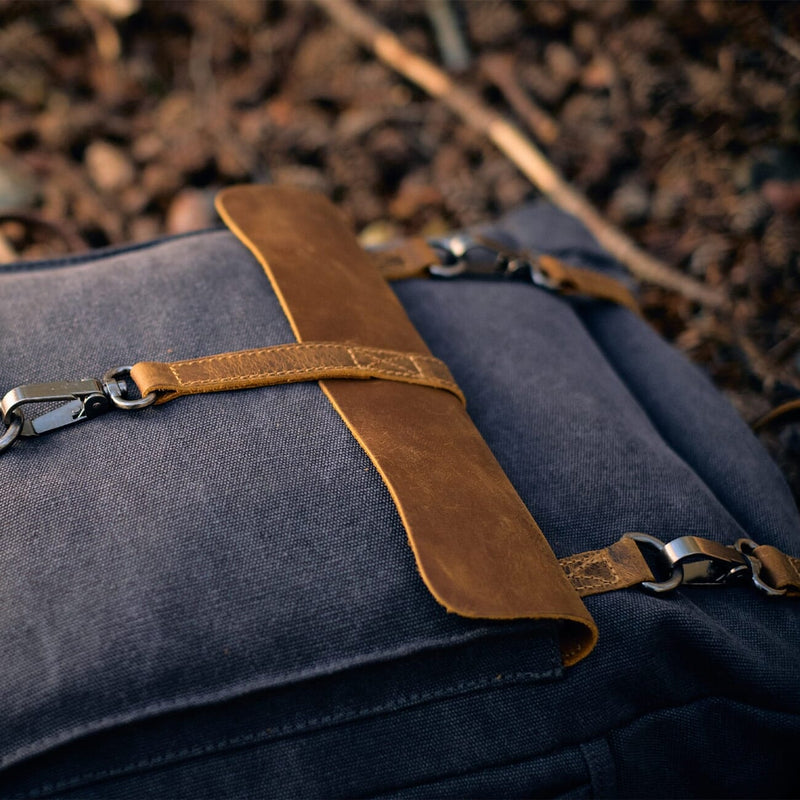 Retro Canvas Rucksack - Rolltop Vintage Pack | REYKJAVIK