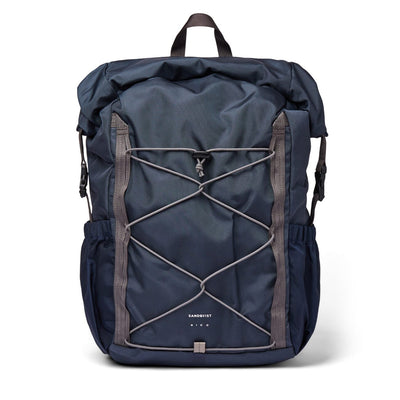 roll top hiking backpack navy blue
