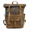 Mochila Roll Top de Lona | COPENHAGUE - Cinzento militar