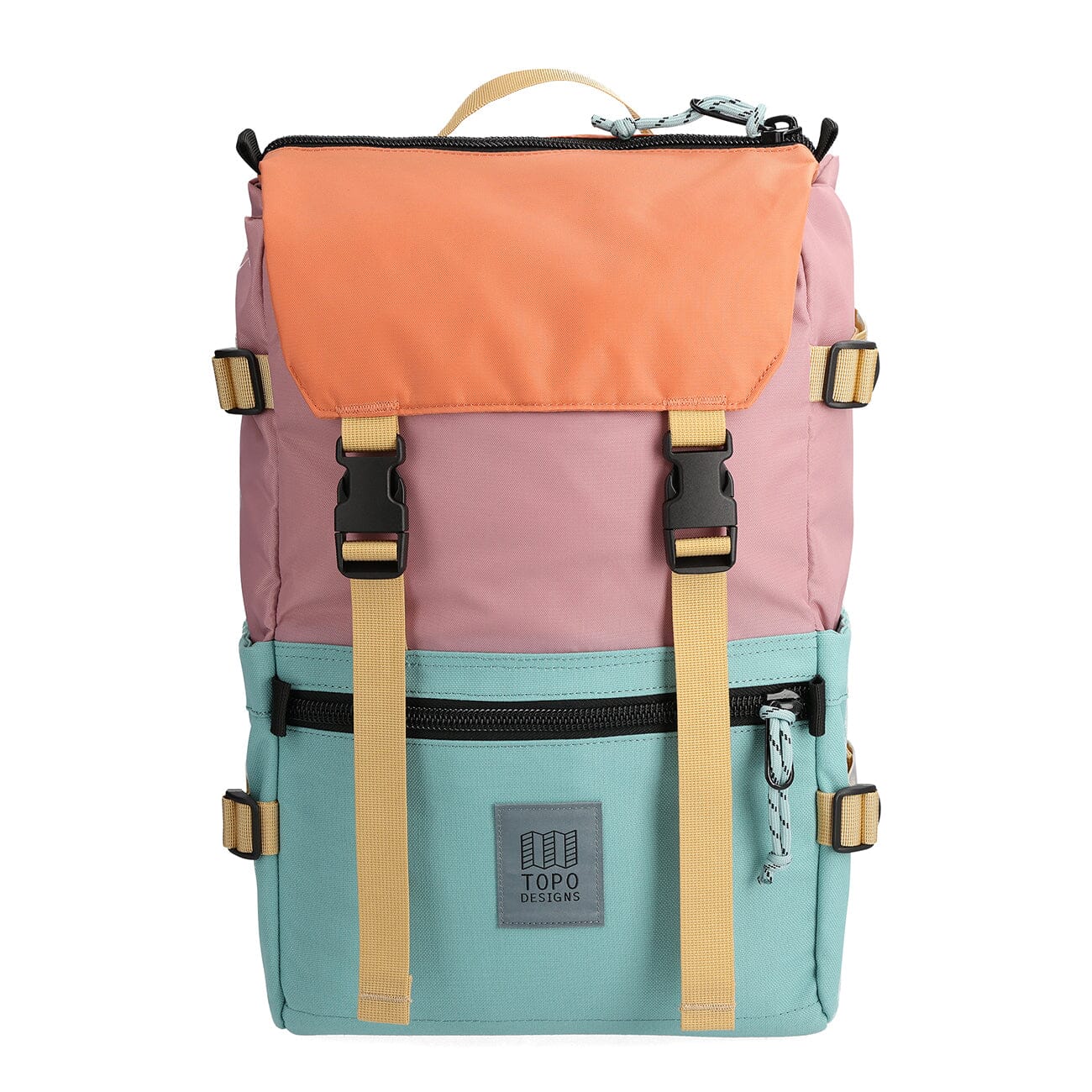 rose geode green recycled nylon backpack rover pack classic front