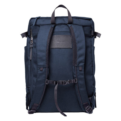 sandqvist alde backpack in multi navy, back view