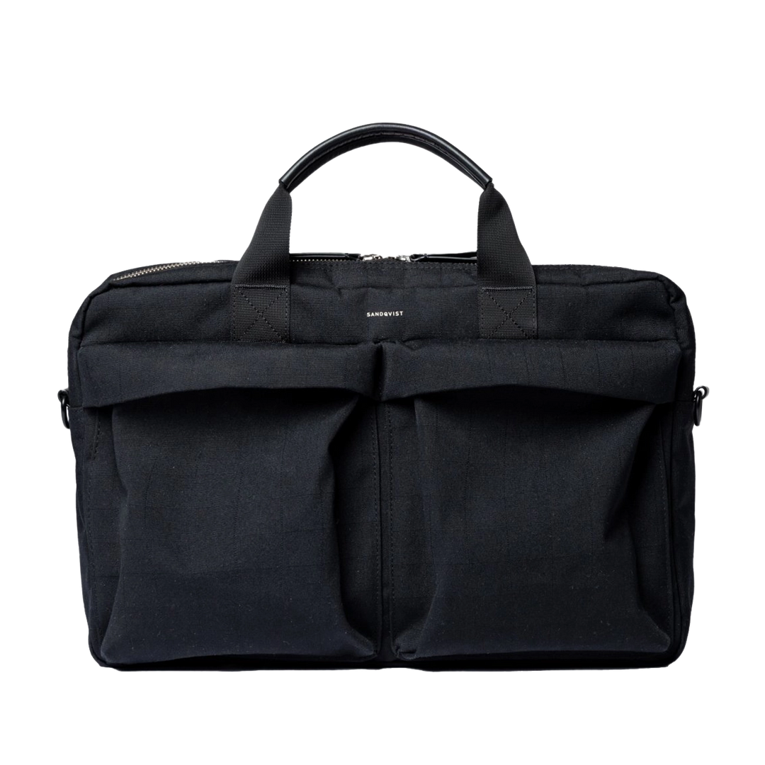 Sandqvist Everyday Briefcase in black, front view