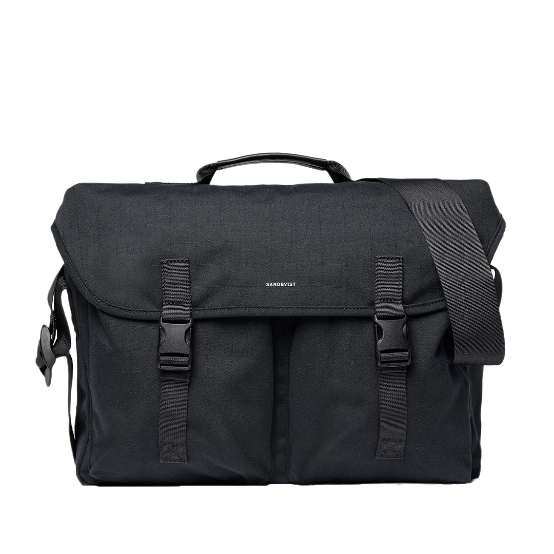 Sandqvist Everyday Messenger Bag in black, front view