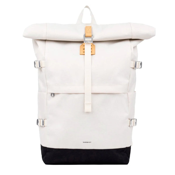Sandqvist Icon Rolltop Backpack L in birch, front view