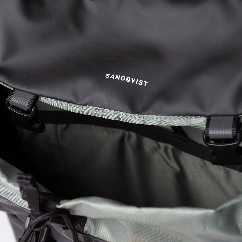 sandqvist jonatan black backpack secured waterproof cap