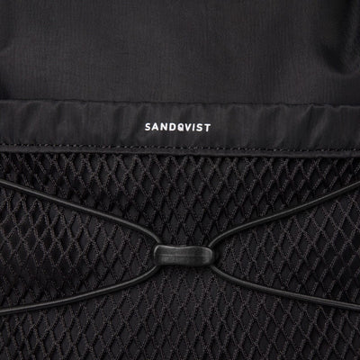 sandqvist louie backpack black front compression strap