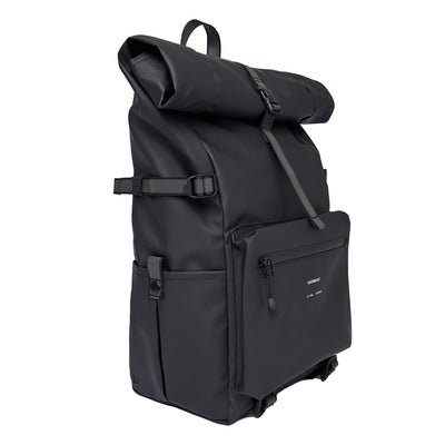 sandqvist ruben 2.0 backpack in black, side view