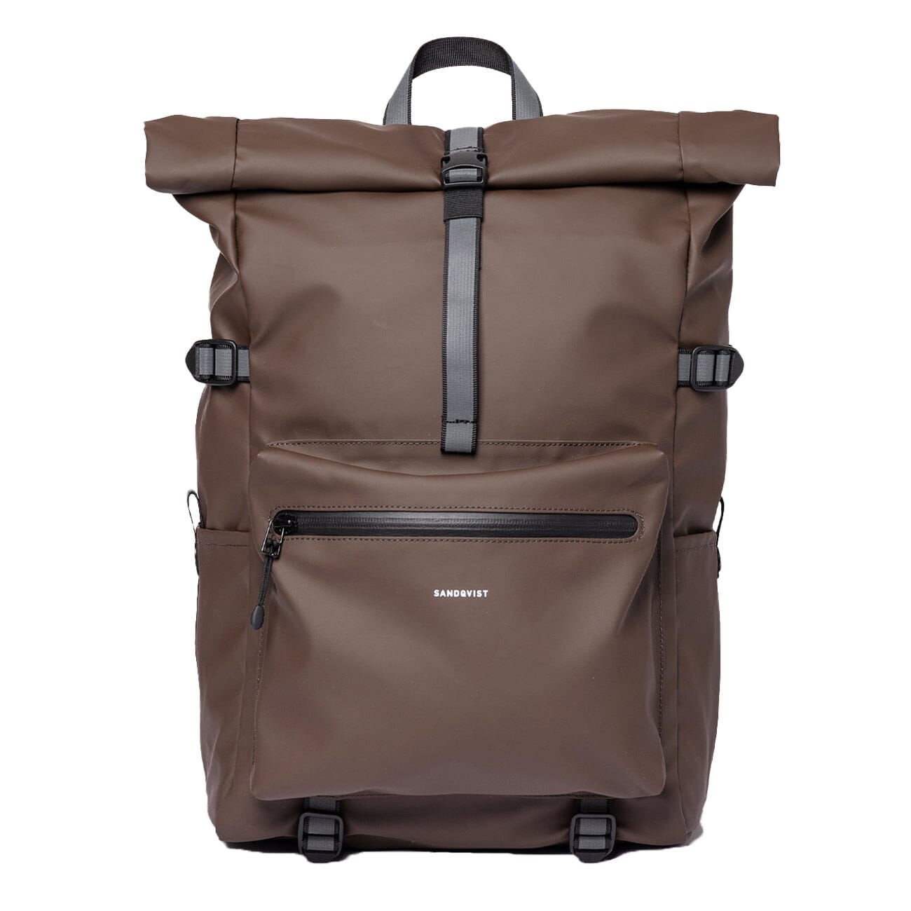 sandqvist ruben 2.0 backpack in brown, front view