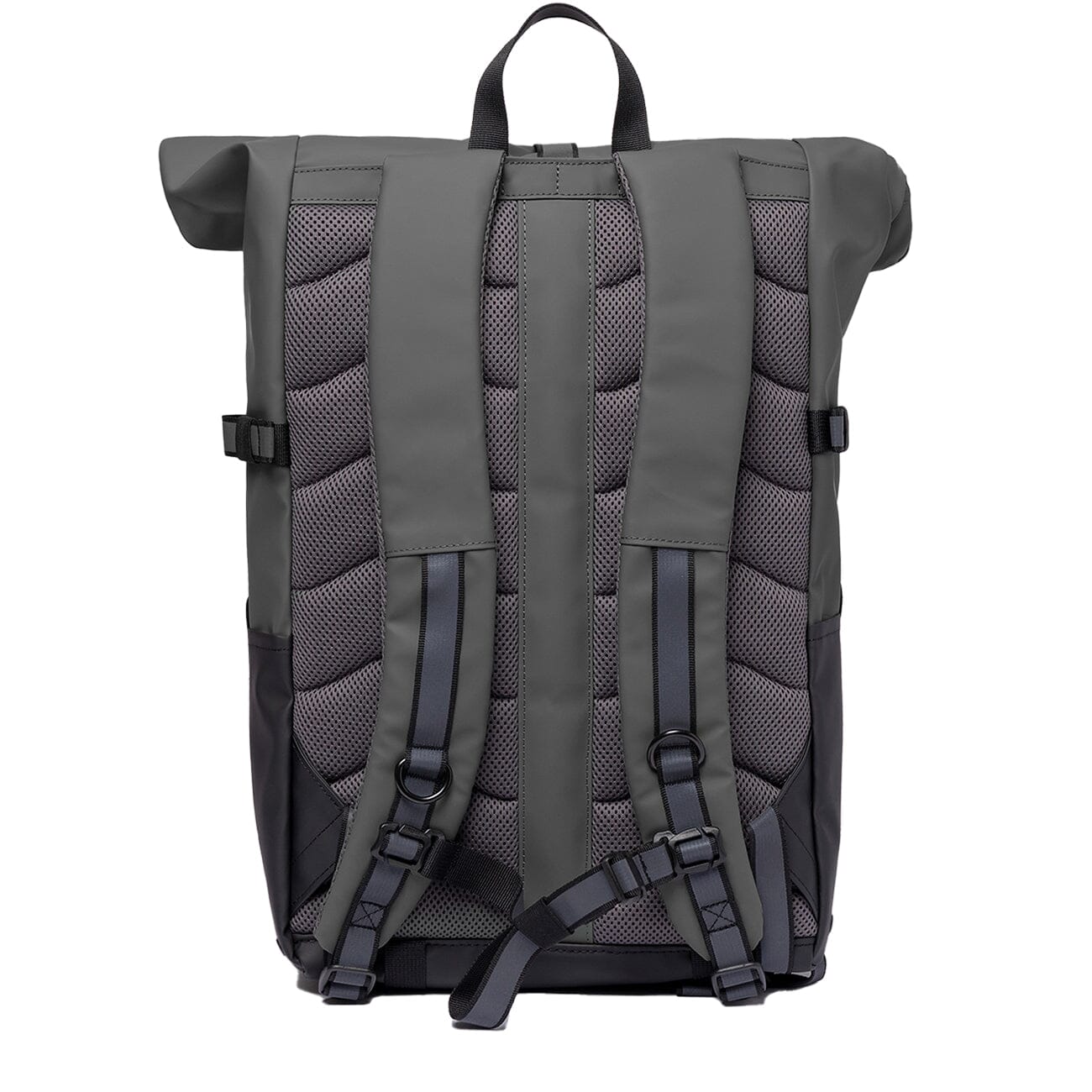 sandqvist ruben 2.0 backpack in multi dark, back view