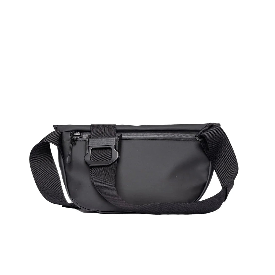Sandqvist Stream Messenger Mini in black, back view with quick-access pocket