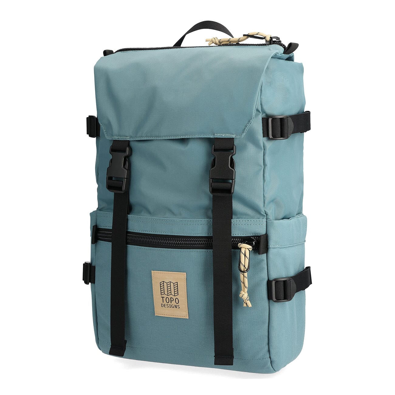 sea pine light blue recycled nylon backpack rover pack classic side