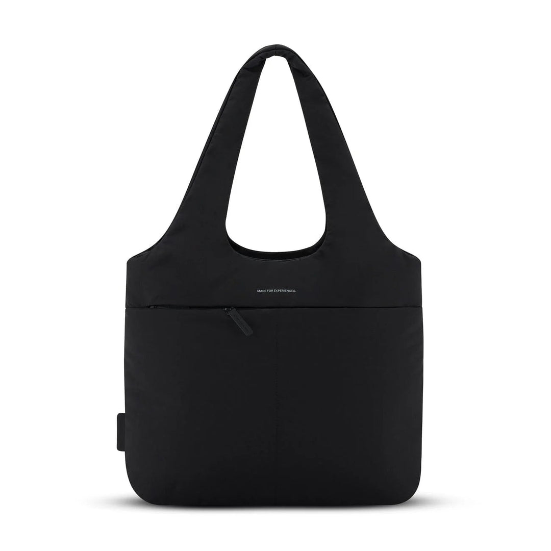 Rear view with horizontal zip pocket and Made for Experiences branding