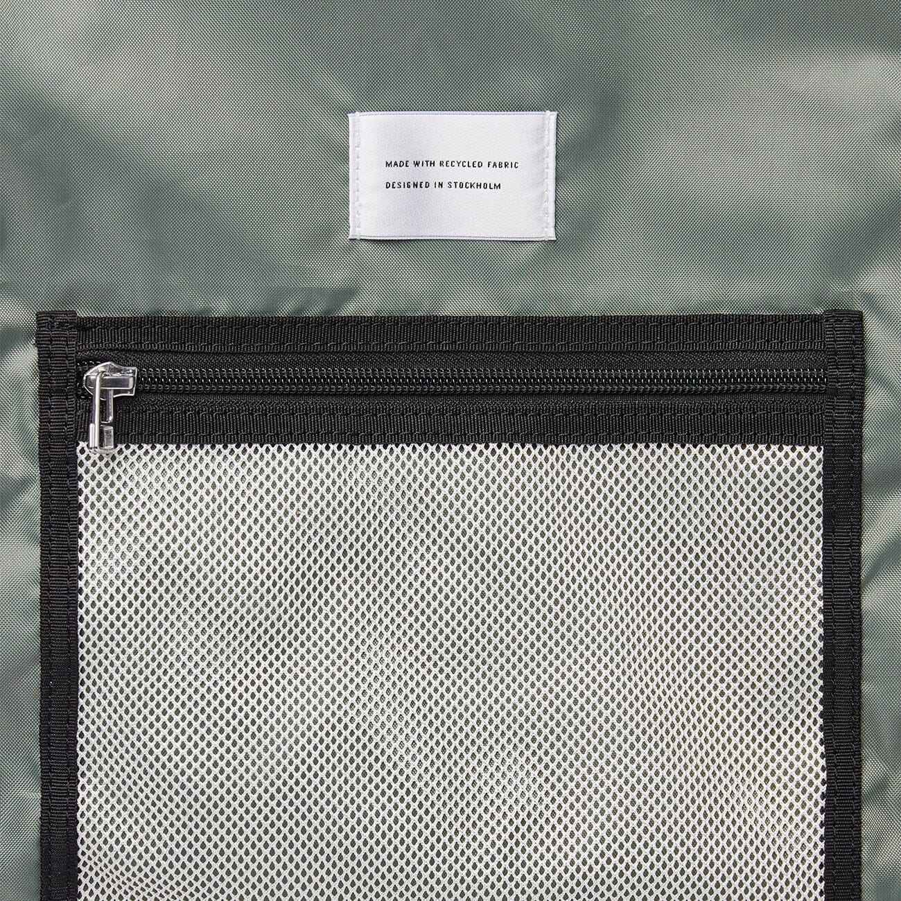 small waterproof backpack recycled polyester roll top konrad sandqvist inside mesh pocket