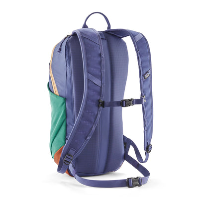Rear view of the Solstice Purple Terravia Bag 14L with padded straps and hip belt in matching tone