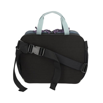 topo designs mountain cross bag 17l, couleur pond blue and spice, vue arrière