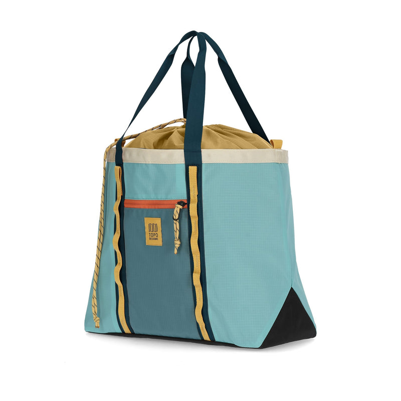 topo designs mountain utility tote 33L geode green sea pine color side view