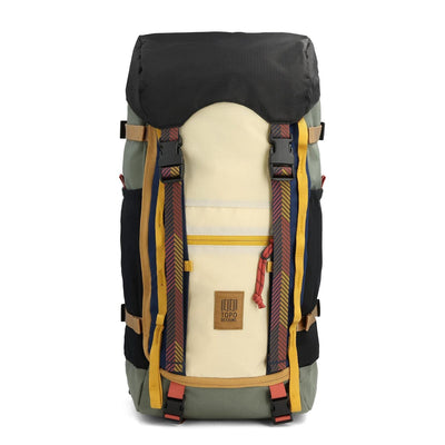 topo designs rover trail pack 22L, bone white and beetle, front view