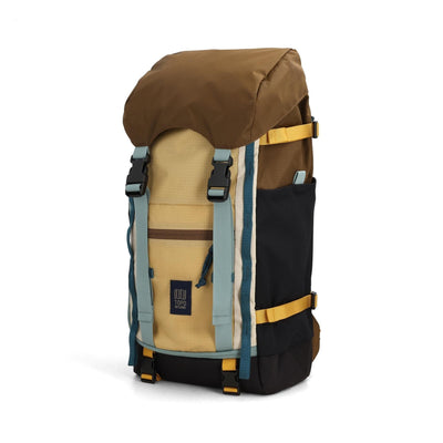 topo designs rover trail pack 22L, desert palm and sahara, side view