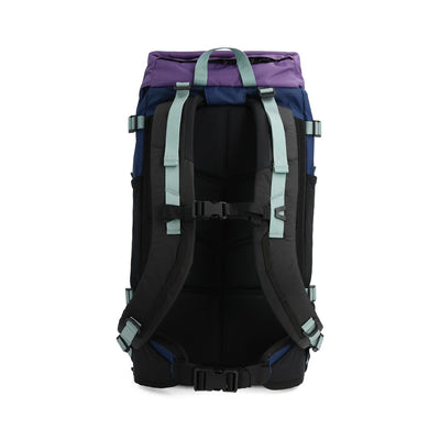 topo designs rover trail pack 22L, loganberry and crackle, back view