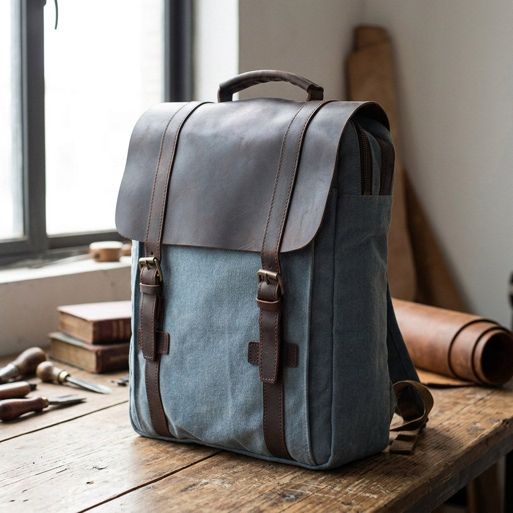 Vintage Bookbag - Vintage Canvas Backpack