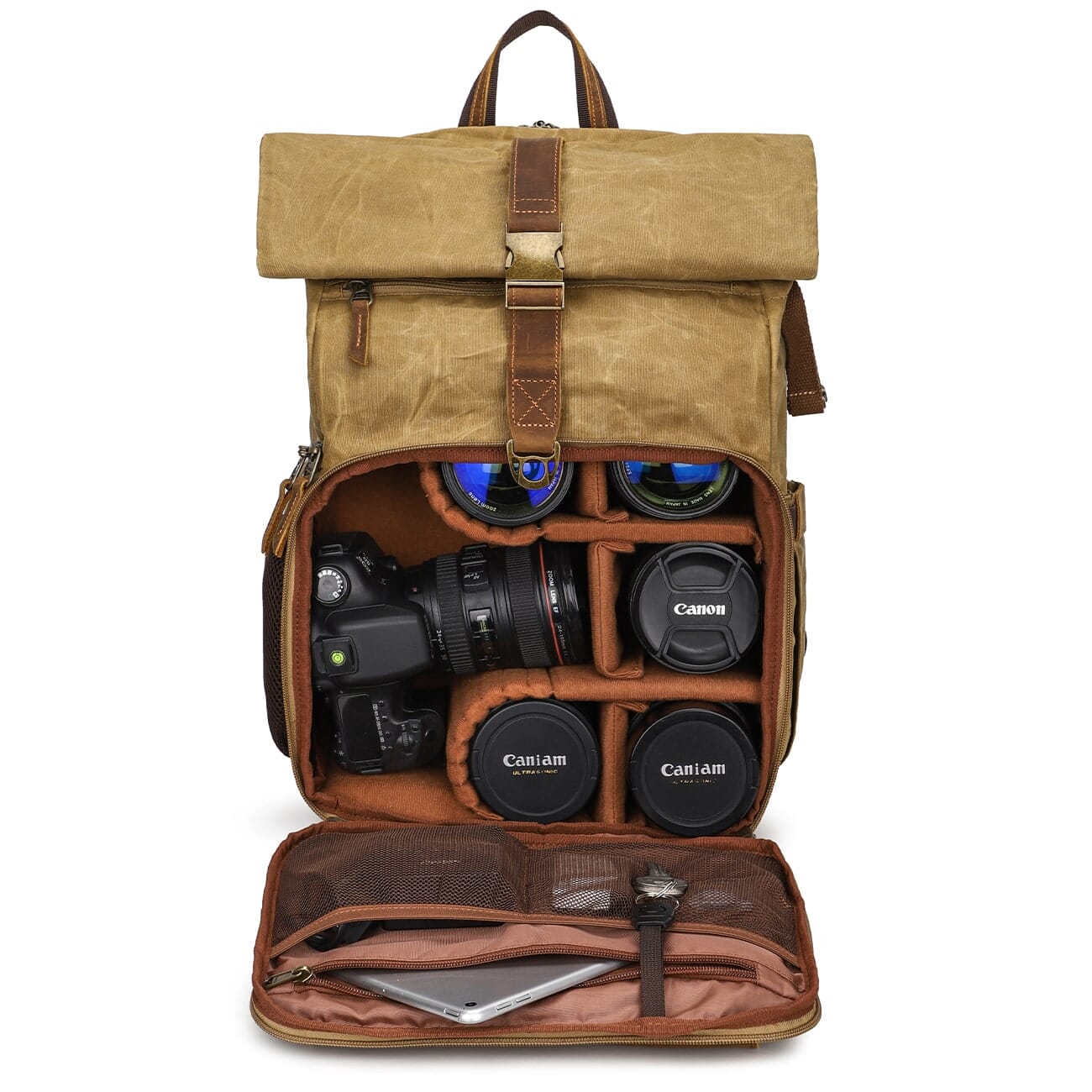 Vintage Style Camera Backpack - Style Meets Comfort for Photographers