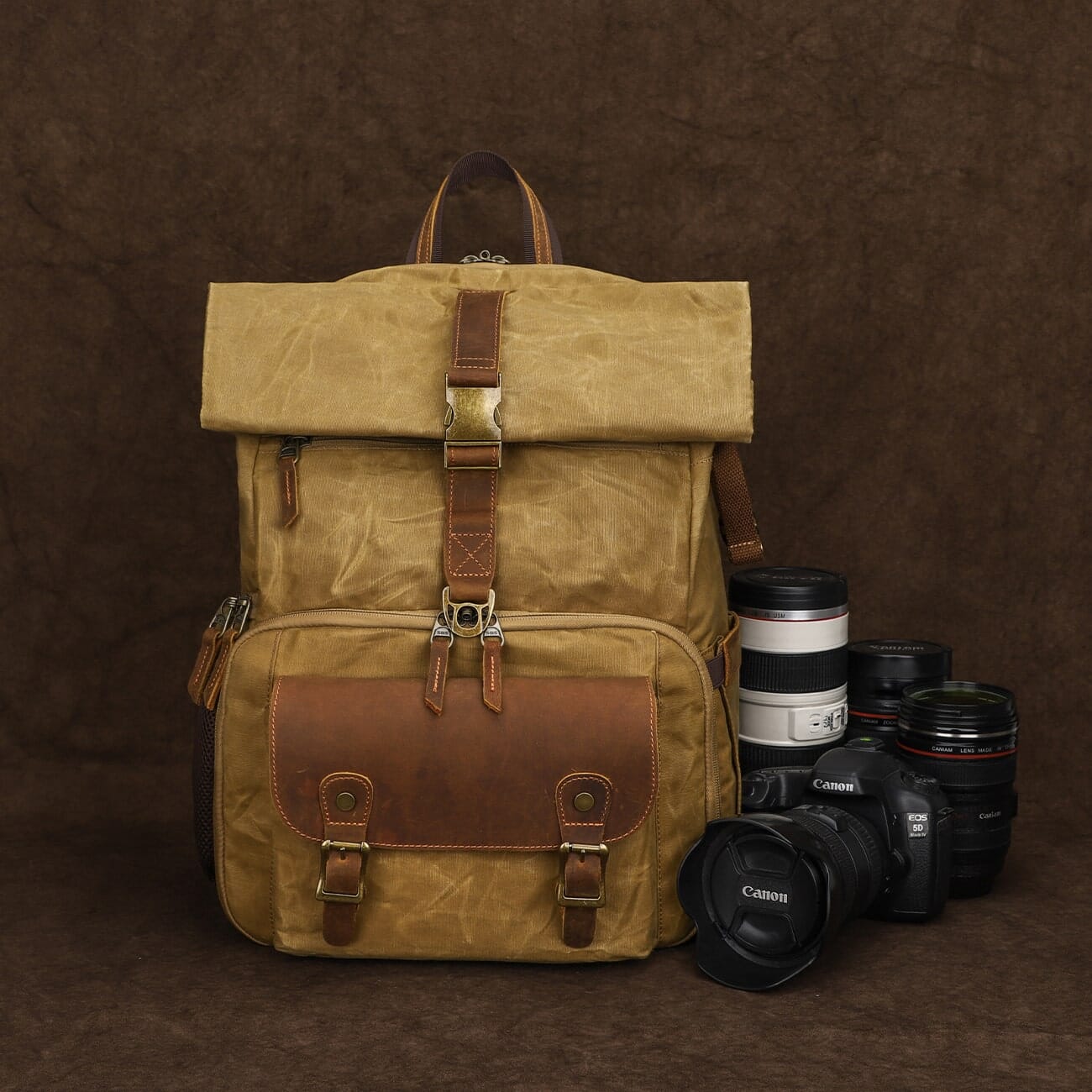 Used Camera Backpack Vintage Style Camera Backpack - Style Meets Comfort for Photographers