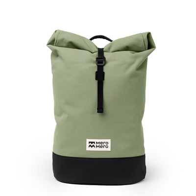 wanaka backpack in cypress green, meromero, front view