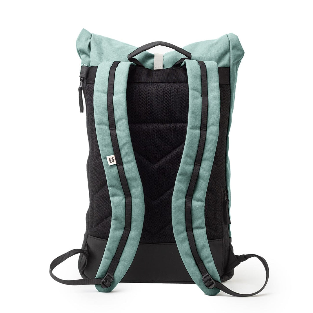 Rear view of the Wanaka Backpack in silver pine