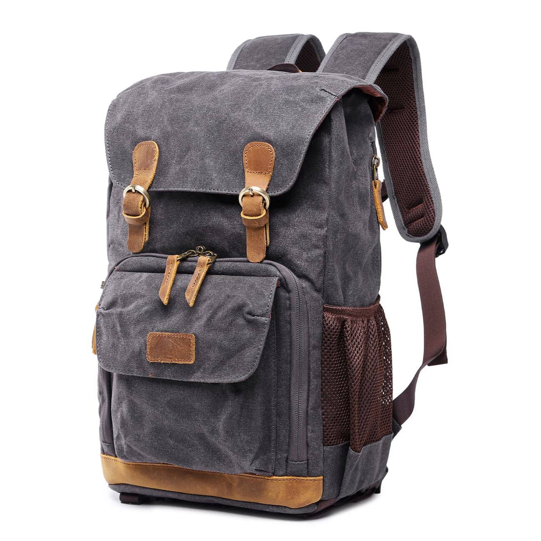advanced camera and laptop backpack travel grey for dslr Waterproof Canvas Camera Backpack