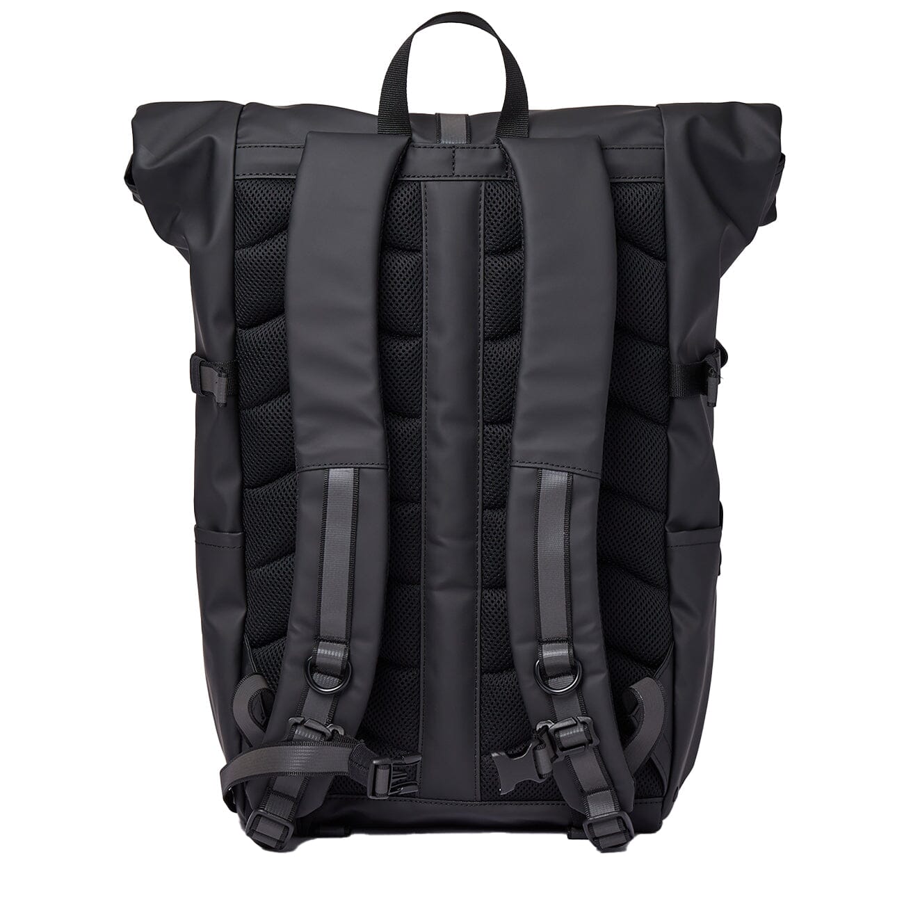 waterproof commuter backpack ruben 2 sandqvist black color back view