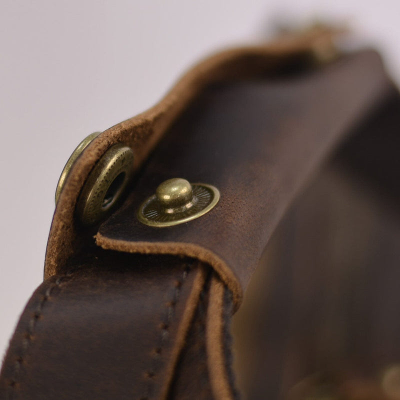 waxed canvas briefcase top leather carry handle