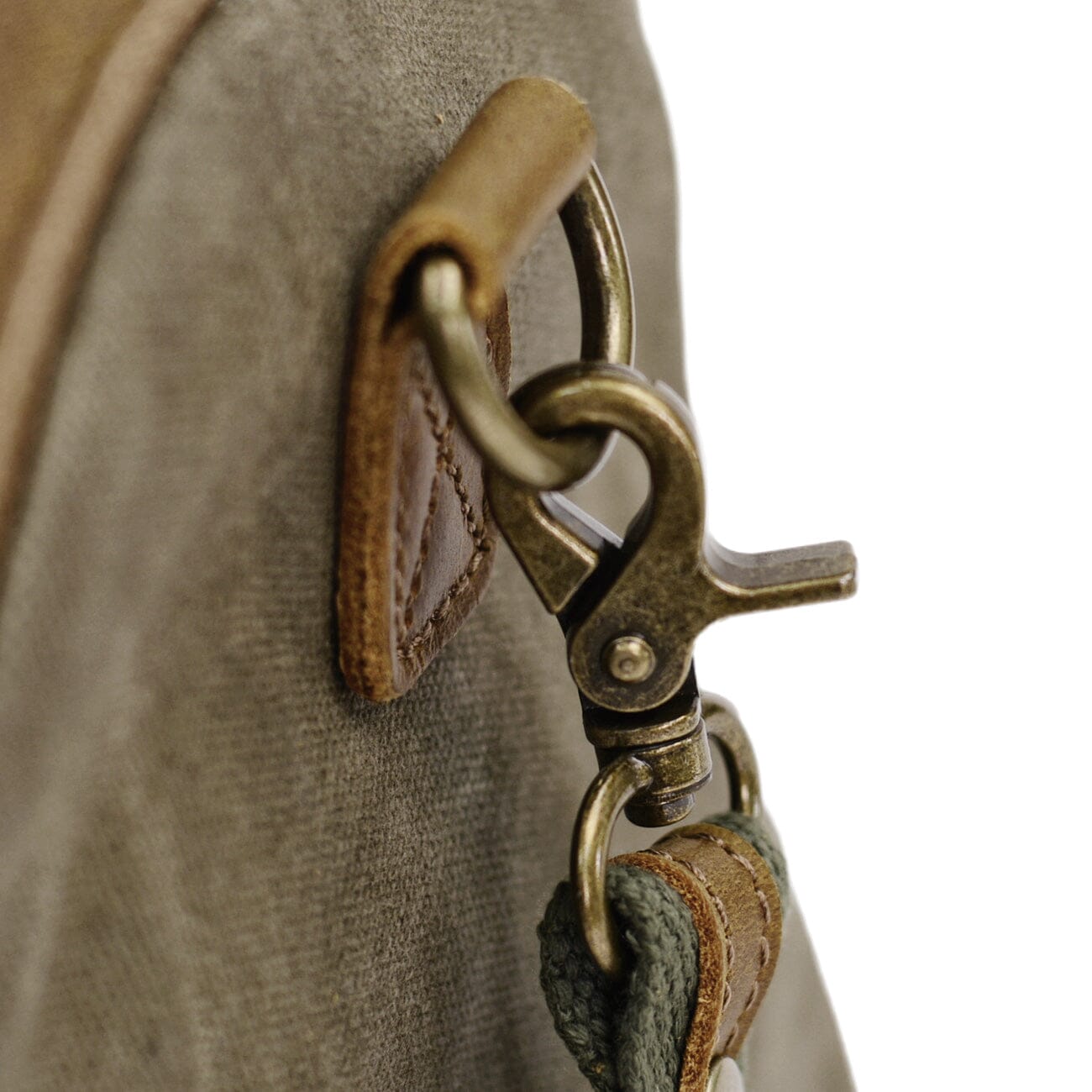 waxed canvas leather sling bag removable shoulder bag