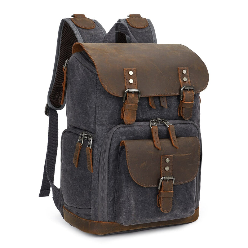 Vintage Leather Camera Backpack | DENALI