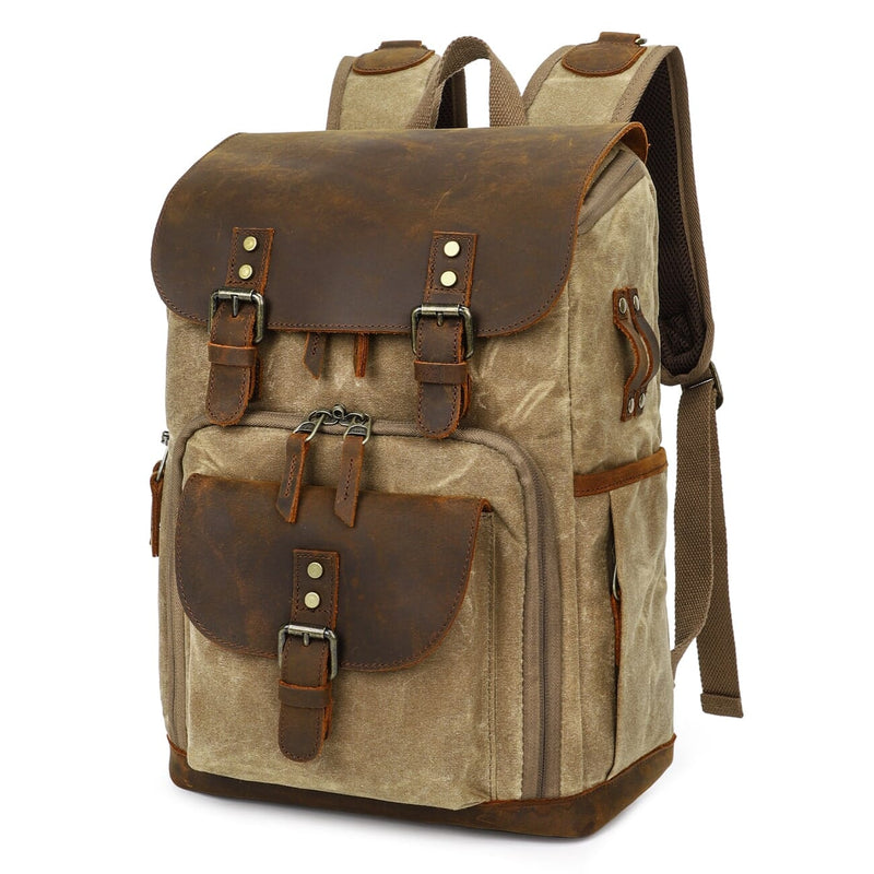 Vintage Leather Camera Backpack | DENALI