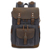 Vintage Leather Camera Backpack | DENALI - Dark Grey