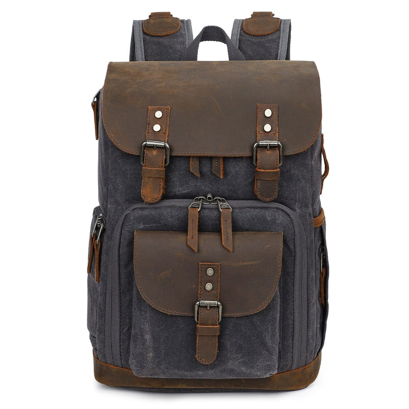 Vintage Leather Camera Backpack | DENALI