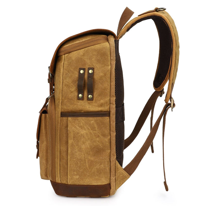 Vintage Leather Camera Backpack | DENALI