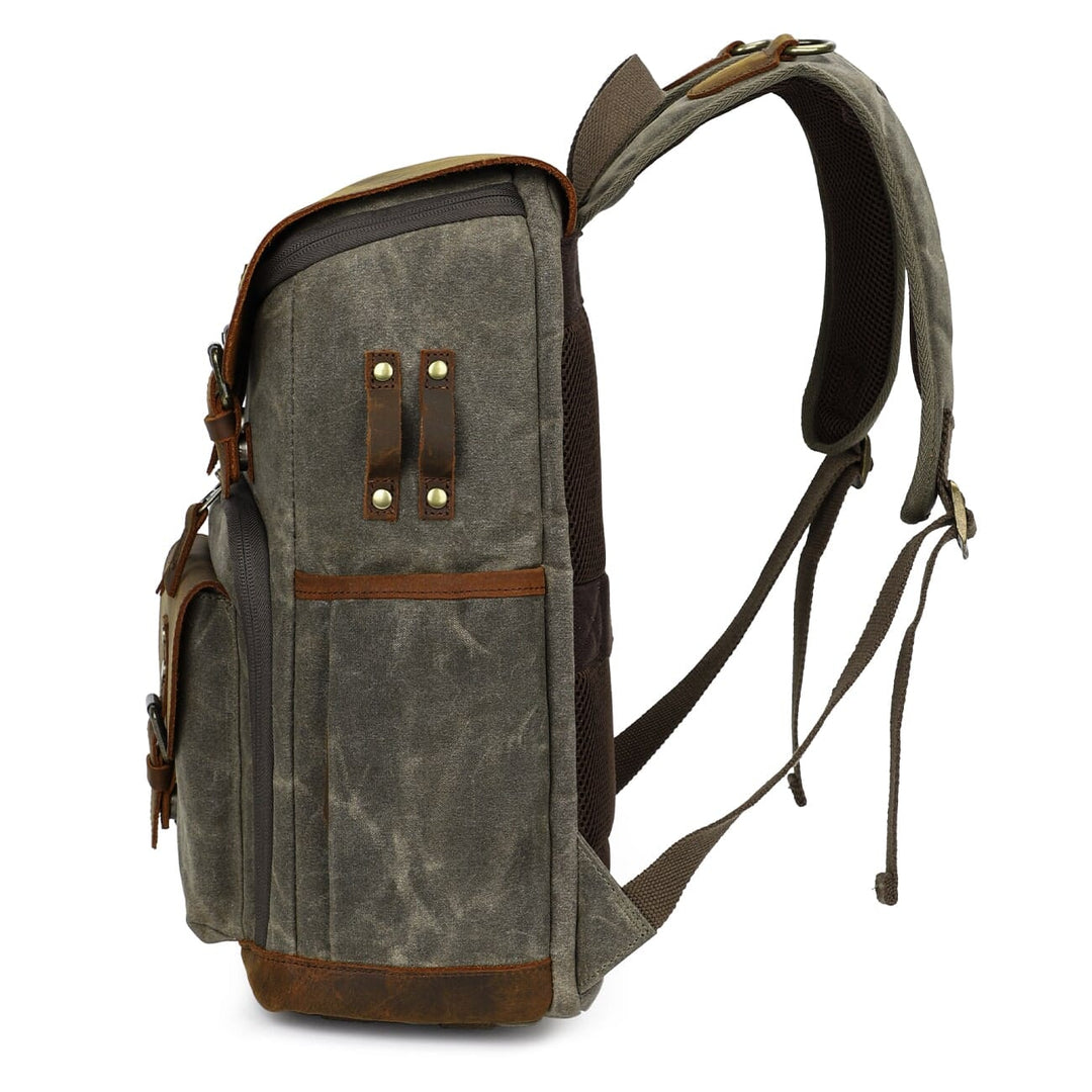 camera case backpack leather Vintage Leather Camera Backpack