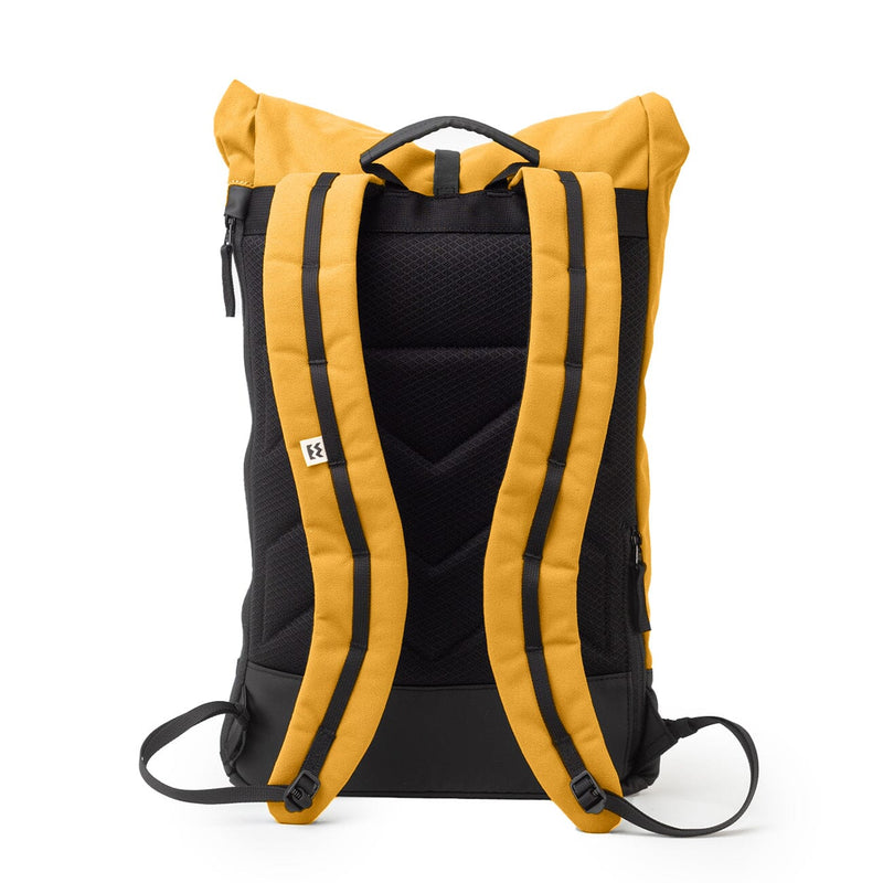 sac à dos cycliste étanche couleur jaune chai tea vue dorsale