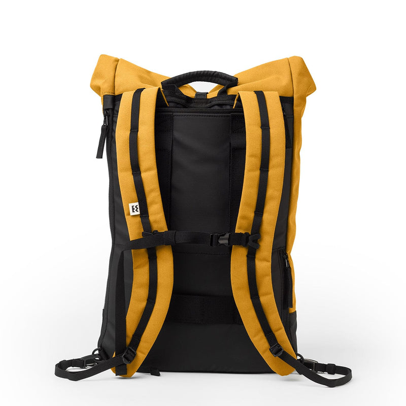 yellow eco friendly backpack mero mero back view