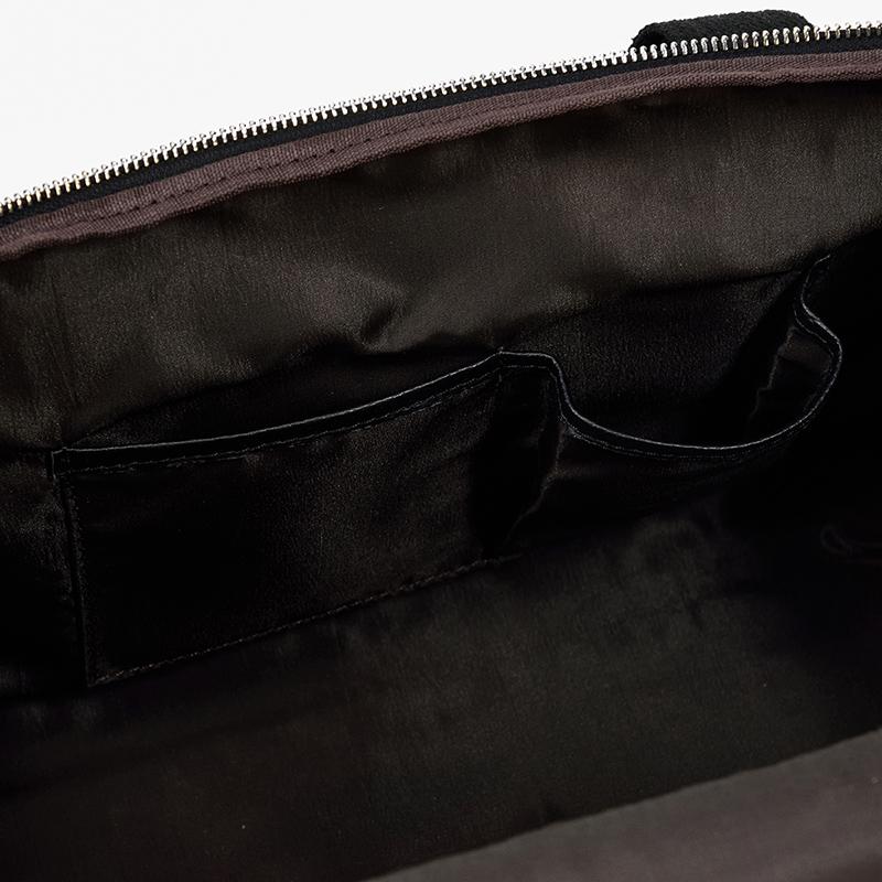 weekend Black Leather Duffle Bag