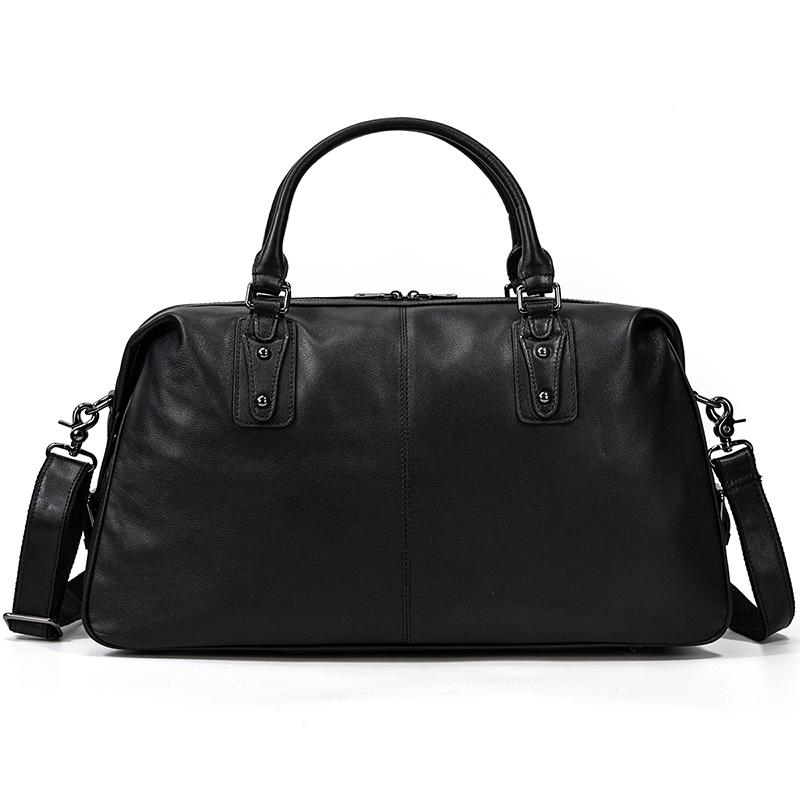 Sac de Voyage en Cuir Noir old school