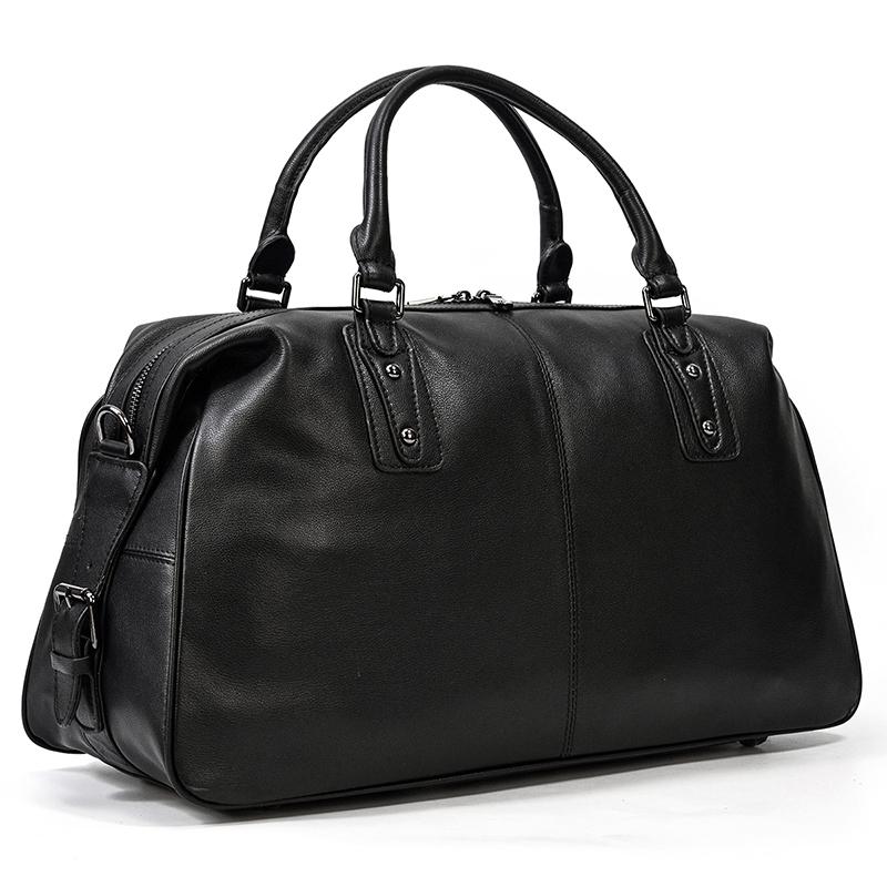 Sac de Voyage en Cuir Noir waterproof