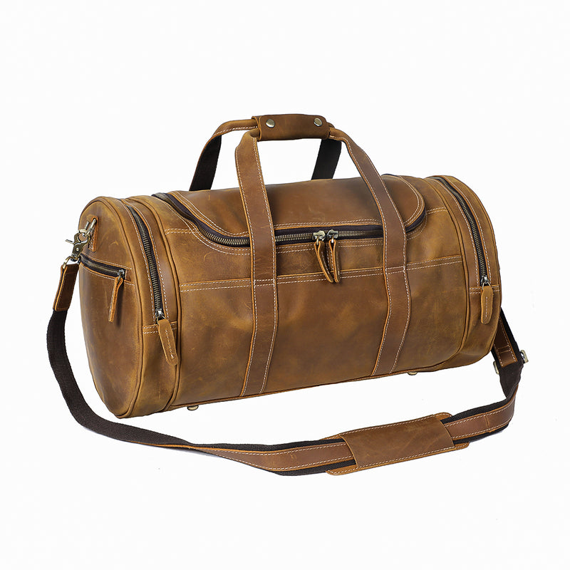 Coffee Leather Holdall