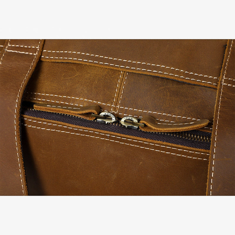 Coffee Leather Holdall