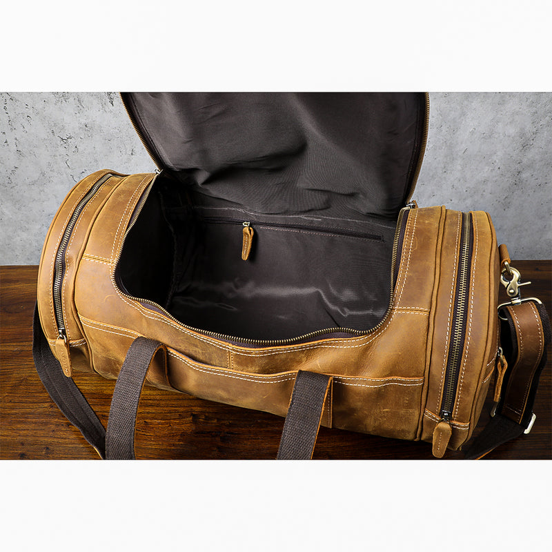 Coffee Leather Holdall