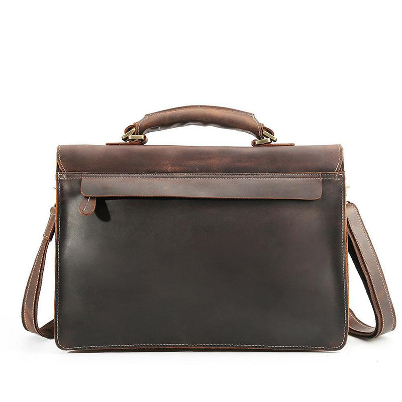 vintage Brown Leather Shoulder Bag