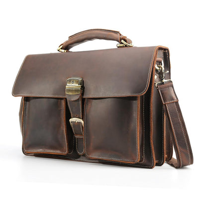 Brown Leather Shoulder Bag retro