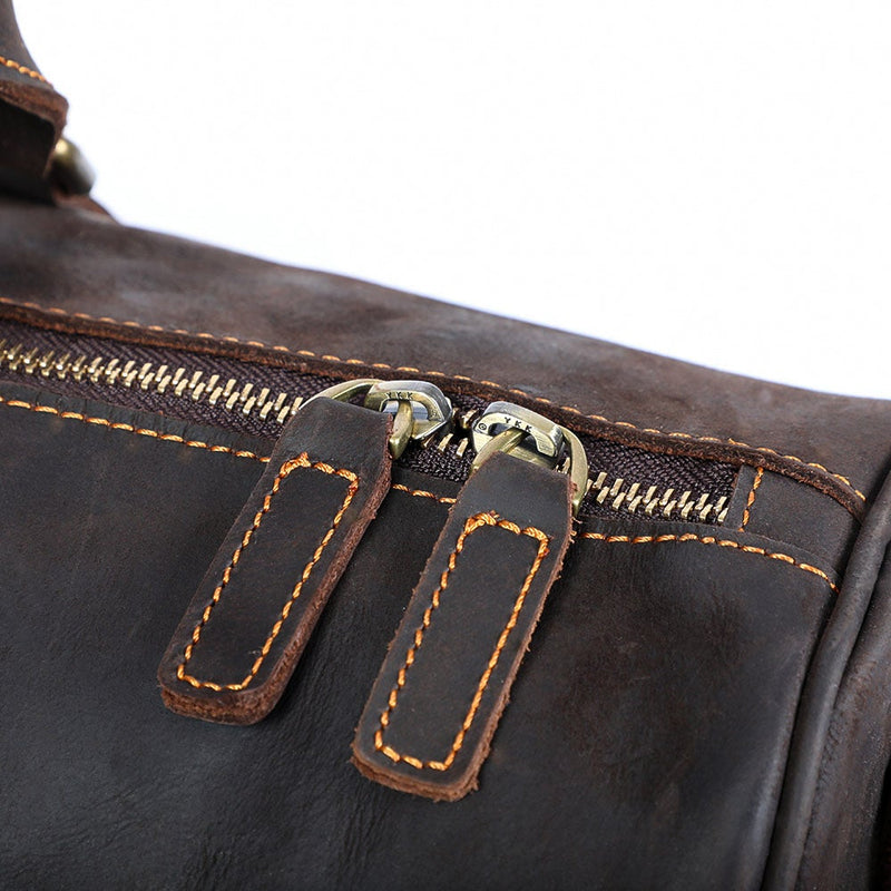 brown Leather Weekender Bag